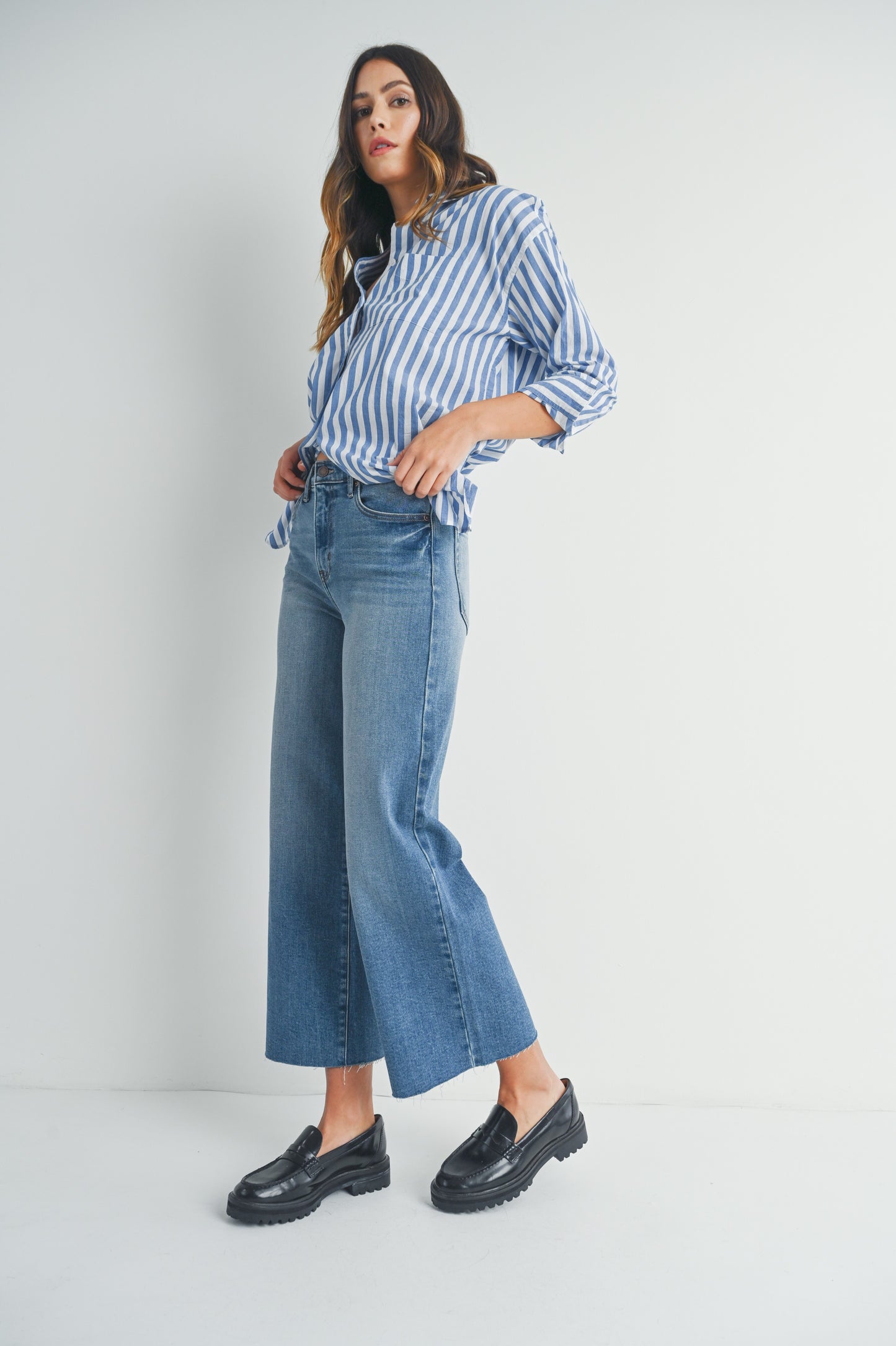 JUST BLACK DENIM - Scissor Cut Wide Leg