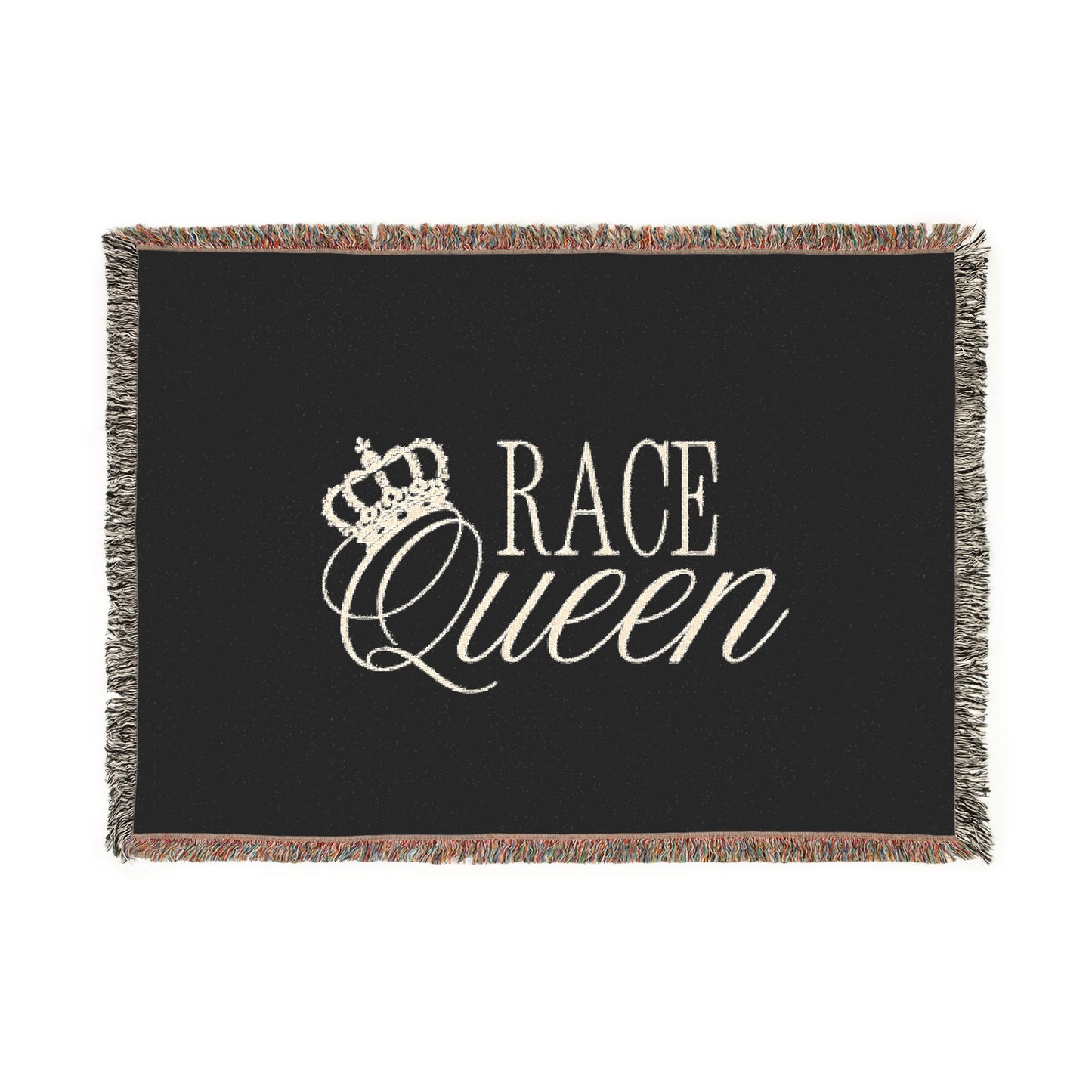 RACE QUEEN - Woven Throw Blanket