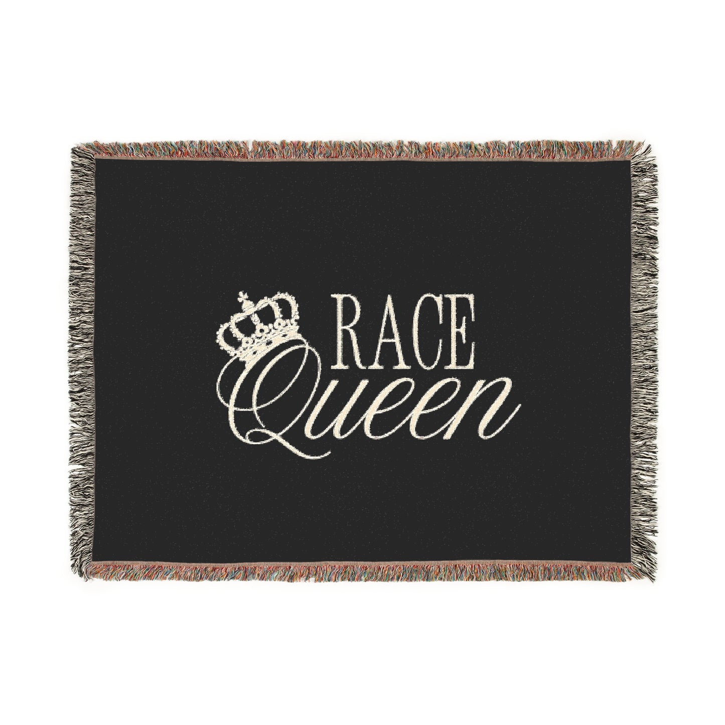 RACE QUEEN - Woven Throw Blanket