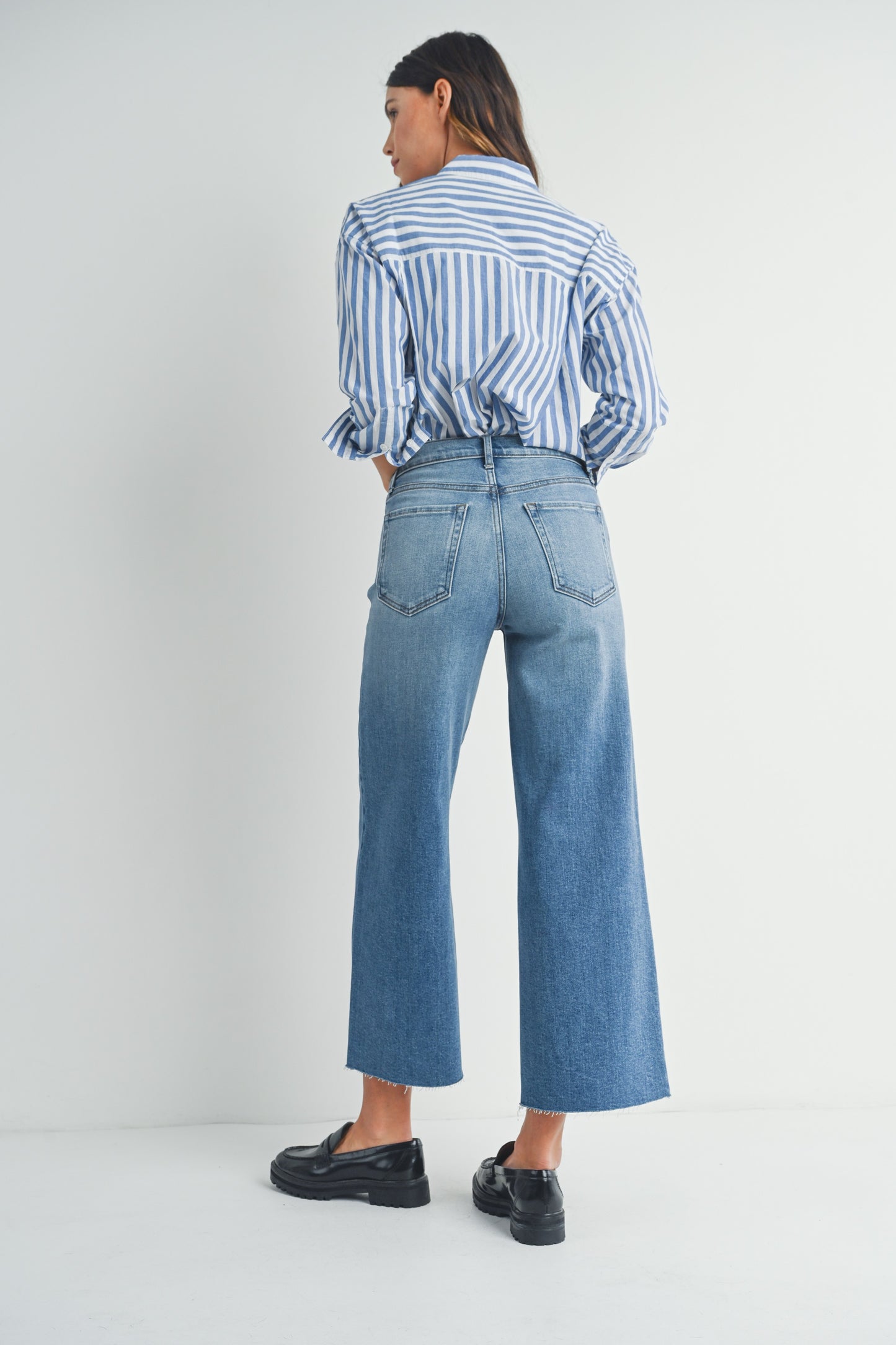 JUST BLACK DENIM - Scissor Cut Wide Leg