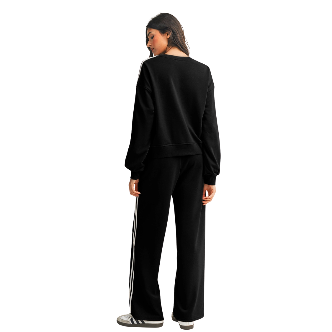 RACE QUEEN COUTURE "Dirt Track Social Club" Sweatsuit Set - Black