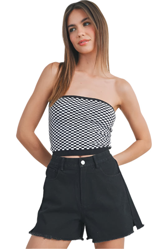 Checkered Tube Top