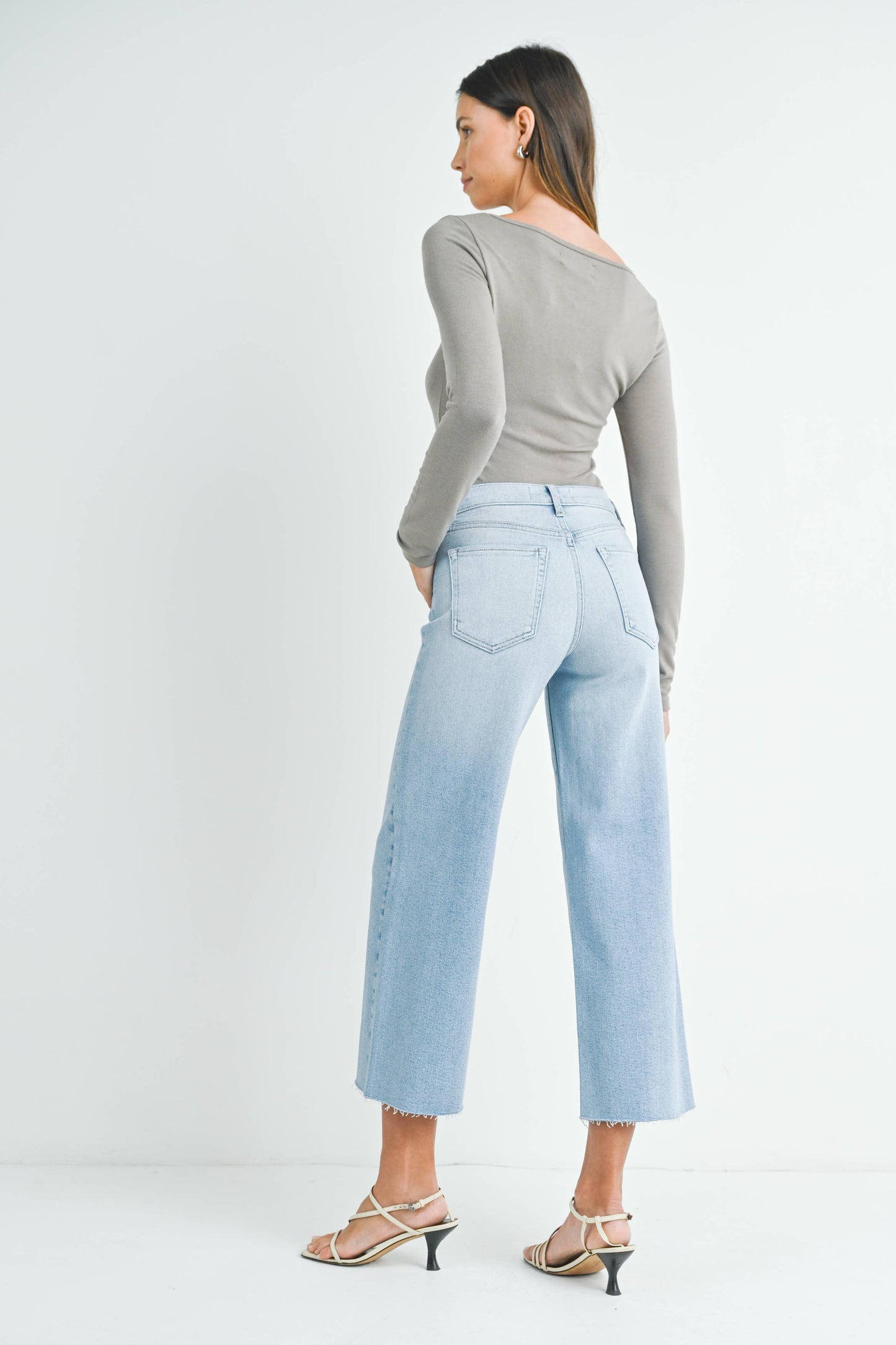 JUST BLACK DENIM - Scissor Cut Wide Leg - LIGHT WASH