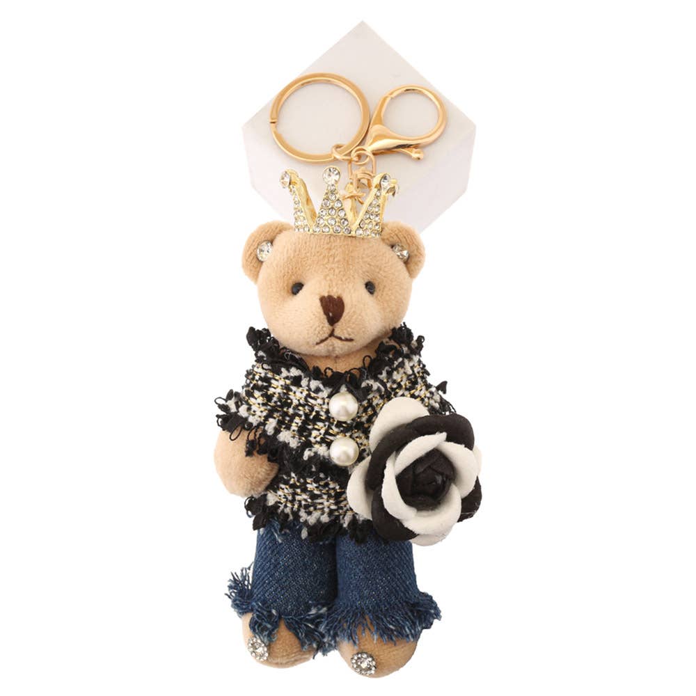 TEDDY BEAR WITH RHINESTONE CROWN