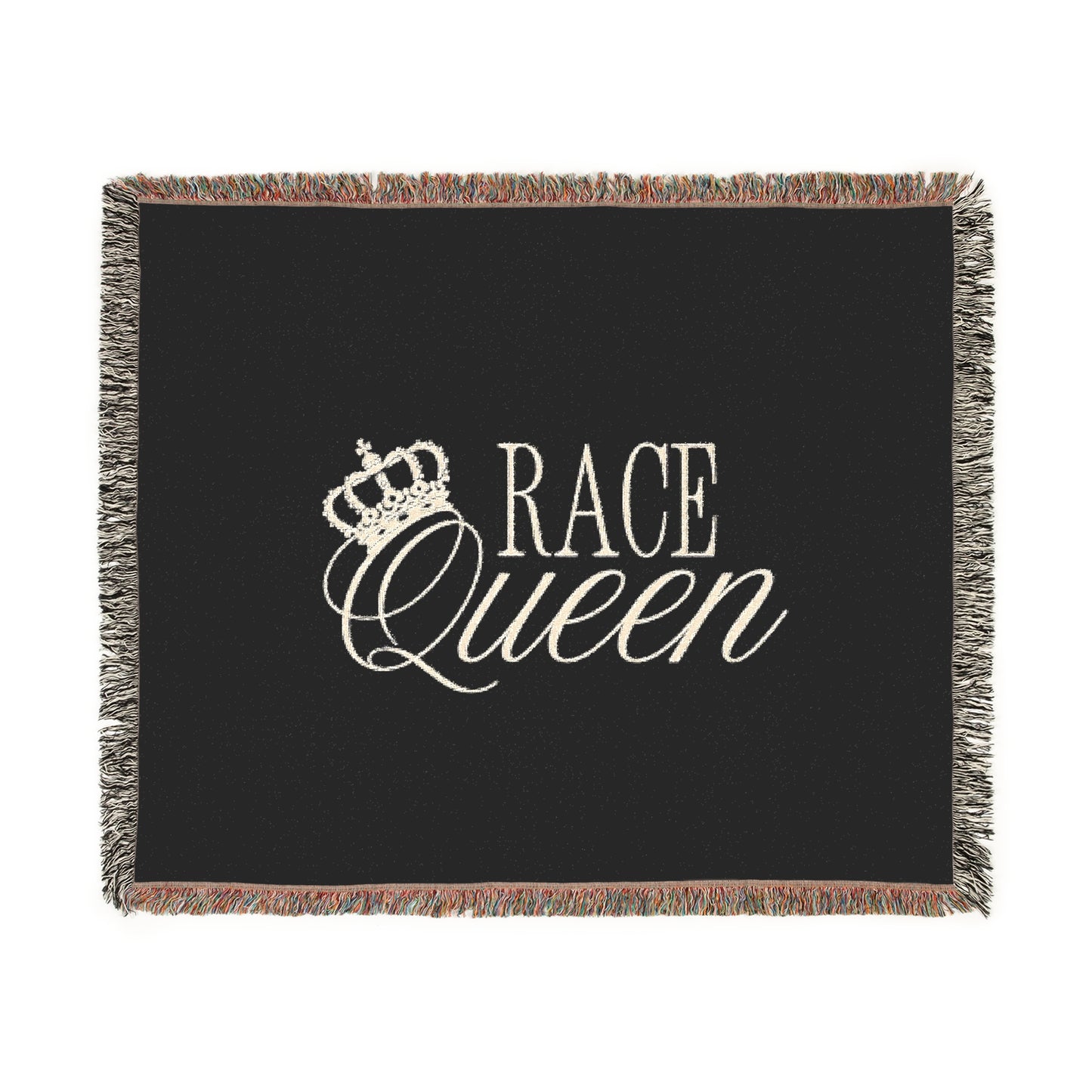 RACE QUEEN - Woven Throw Blanket
