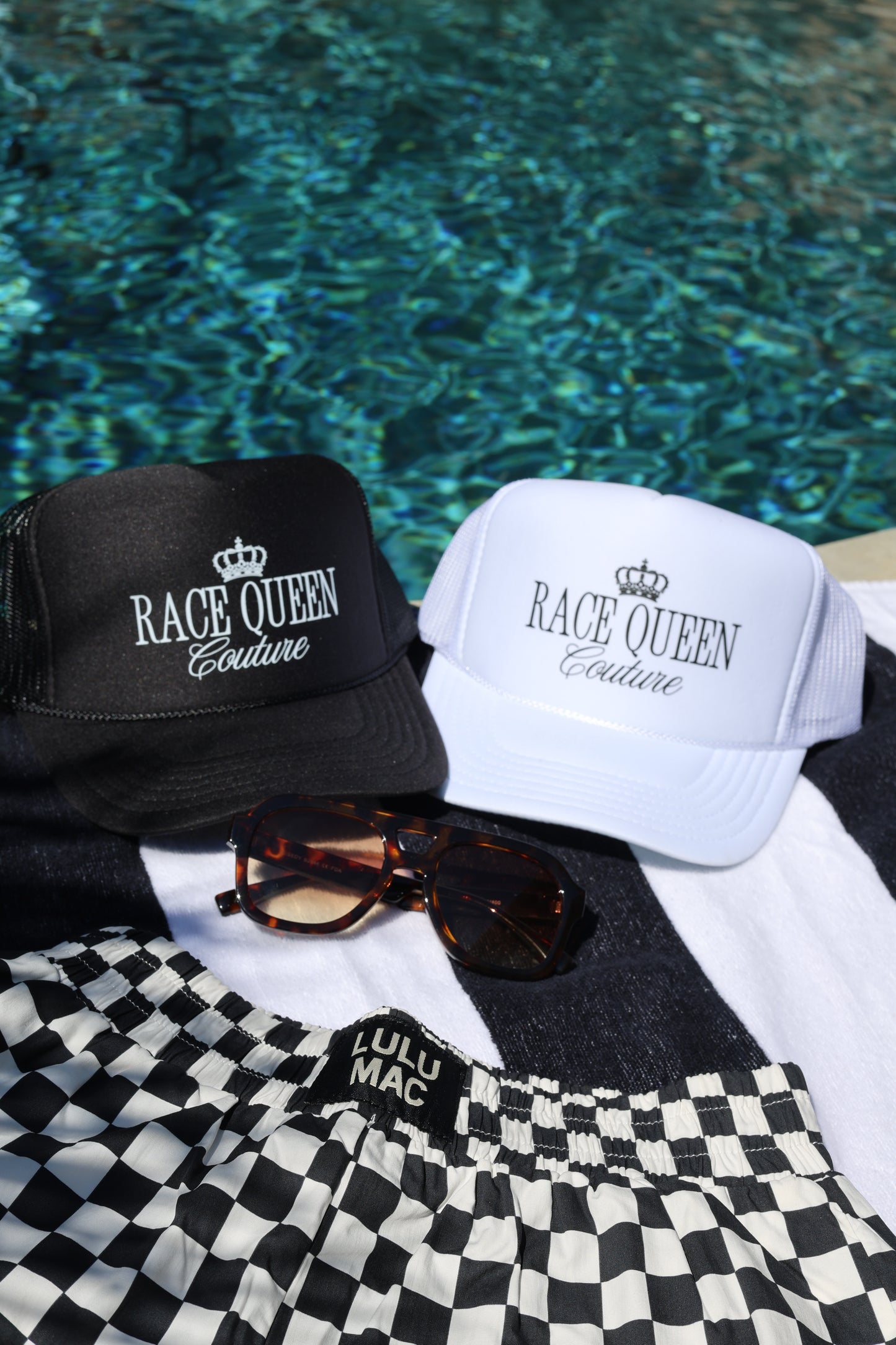 CHECKERED BOXER SHORT - BLACK/WHITE