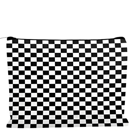 Checkered Cosmetic Bag