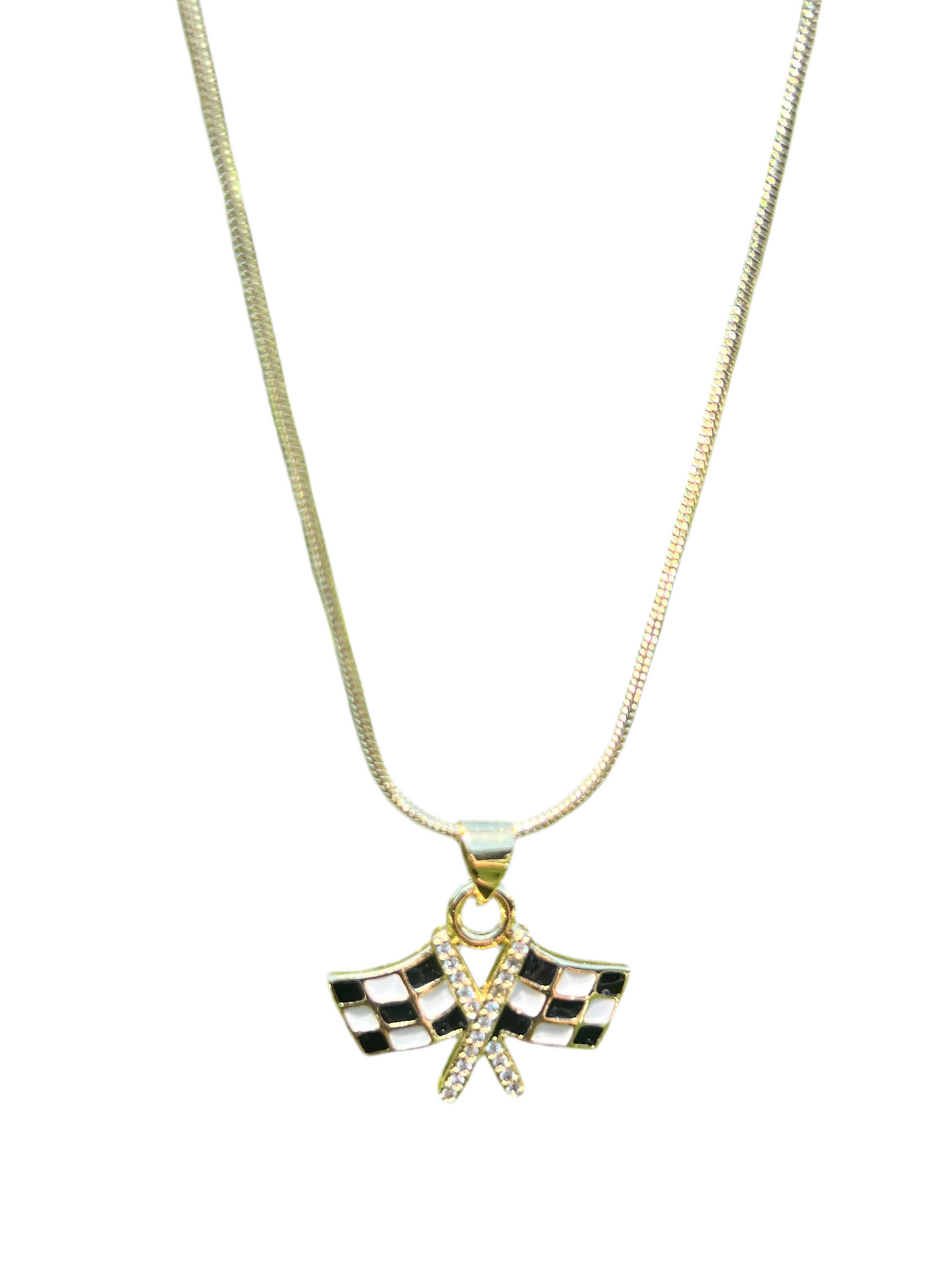 Checkered Flag Necklace