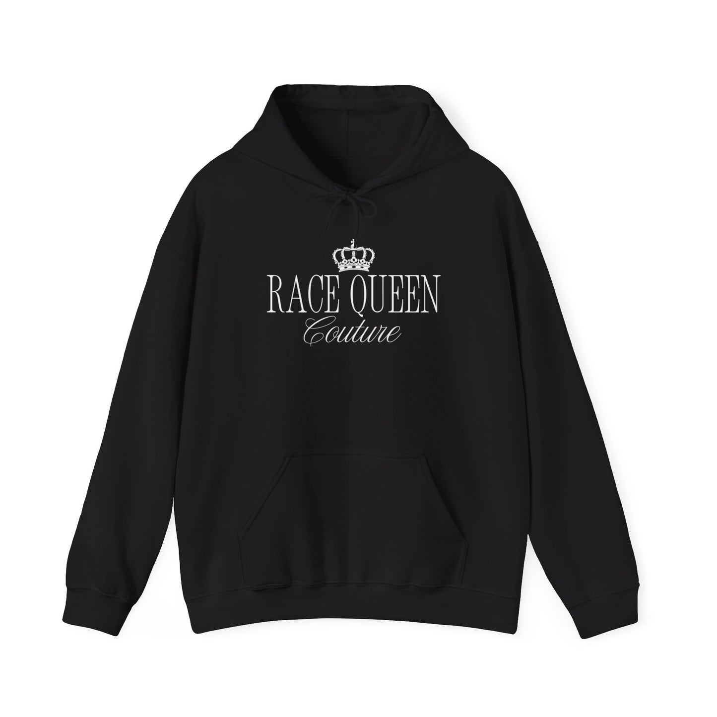 RACE QUEEN COUTURE - Hooded Sweatshirt with Rhinestone Drawstrings