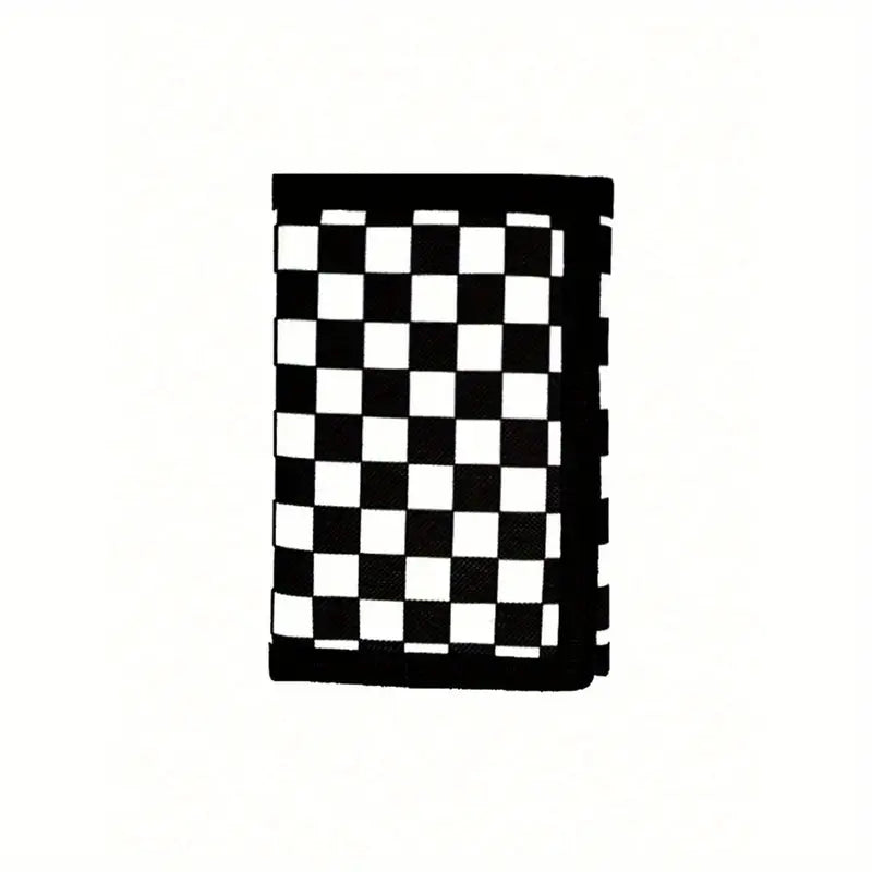 Checkered Velcro Wallet