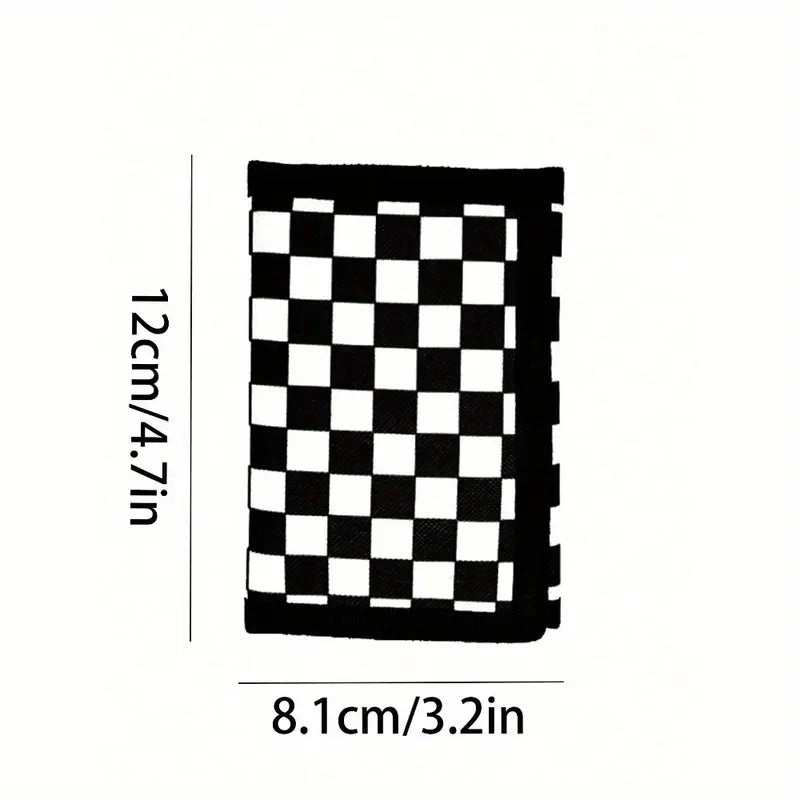 Checkered Velcro Wallet