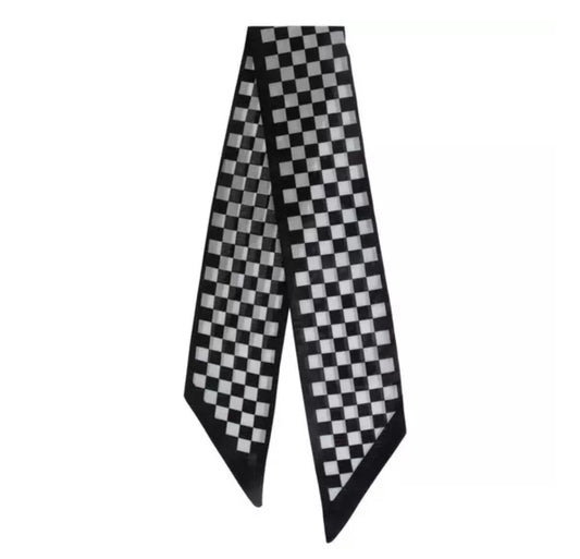 Checkered Bag Scarf