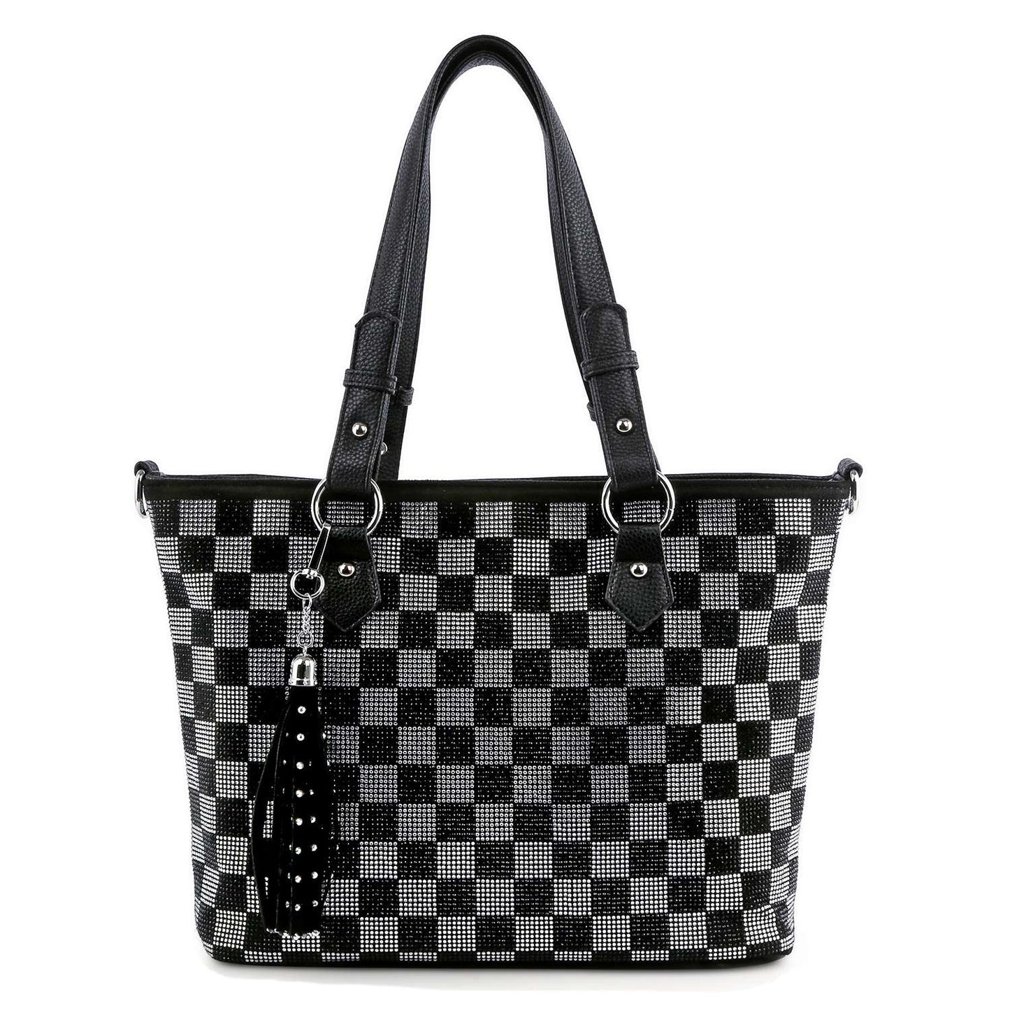 Checkered Bling Handbag