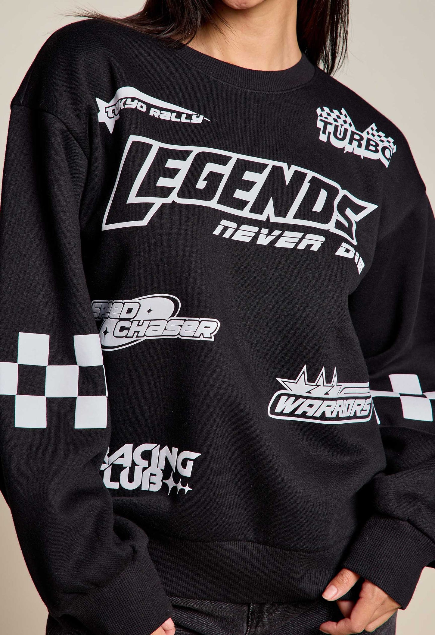 Legends Checkered Racer Crewneck