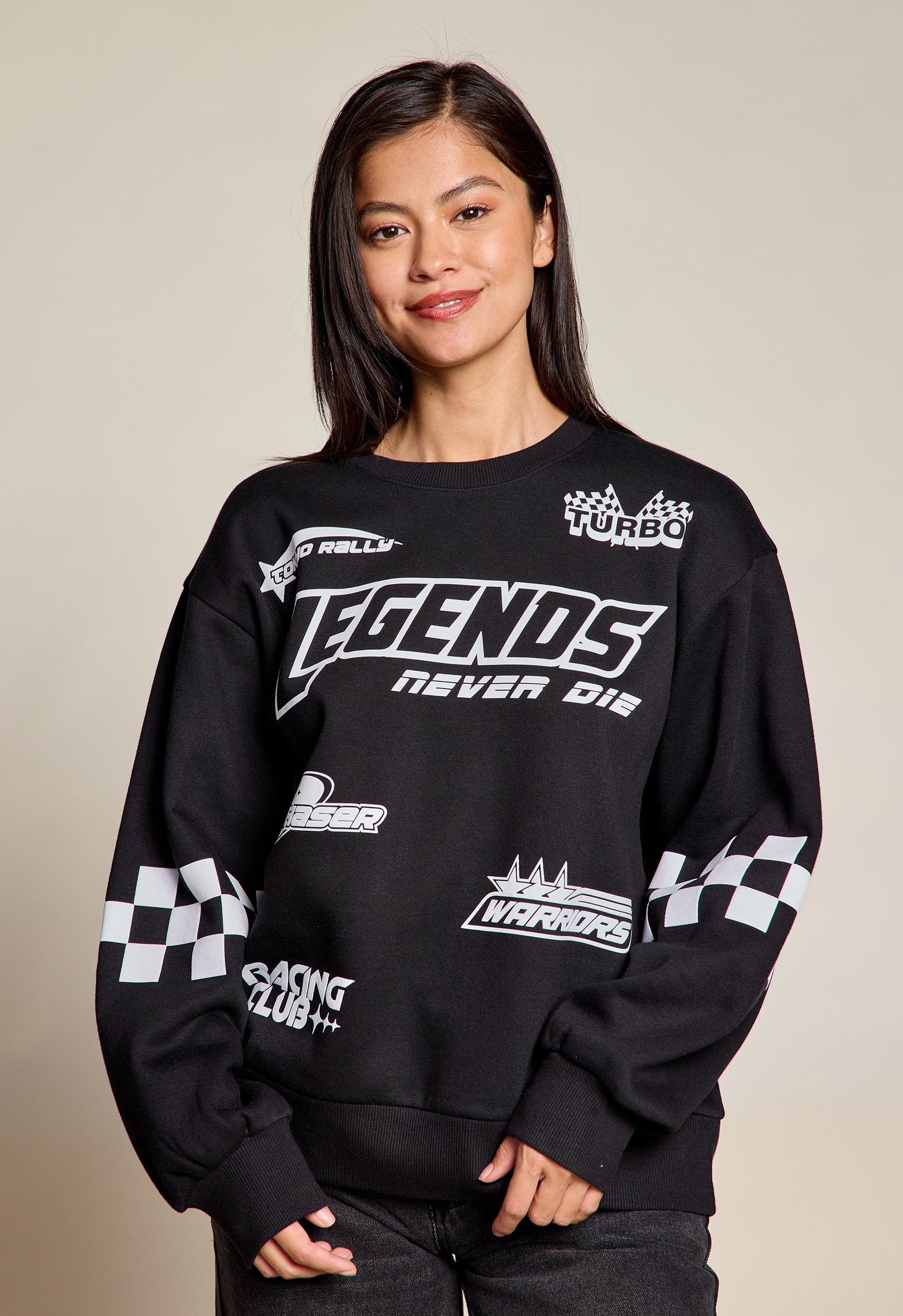 Legends Checkered Racer Crewneck