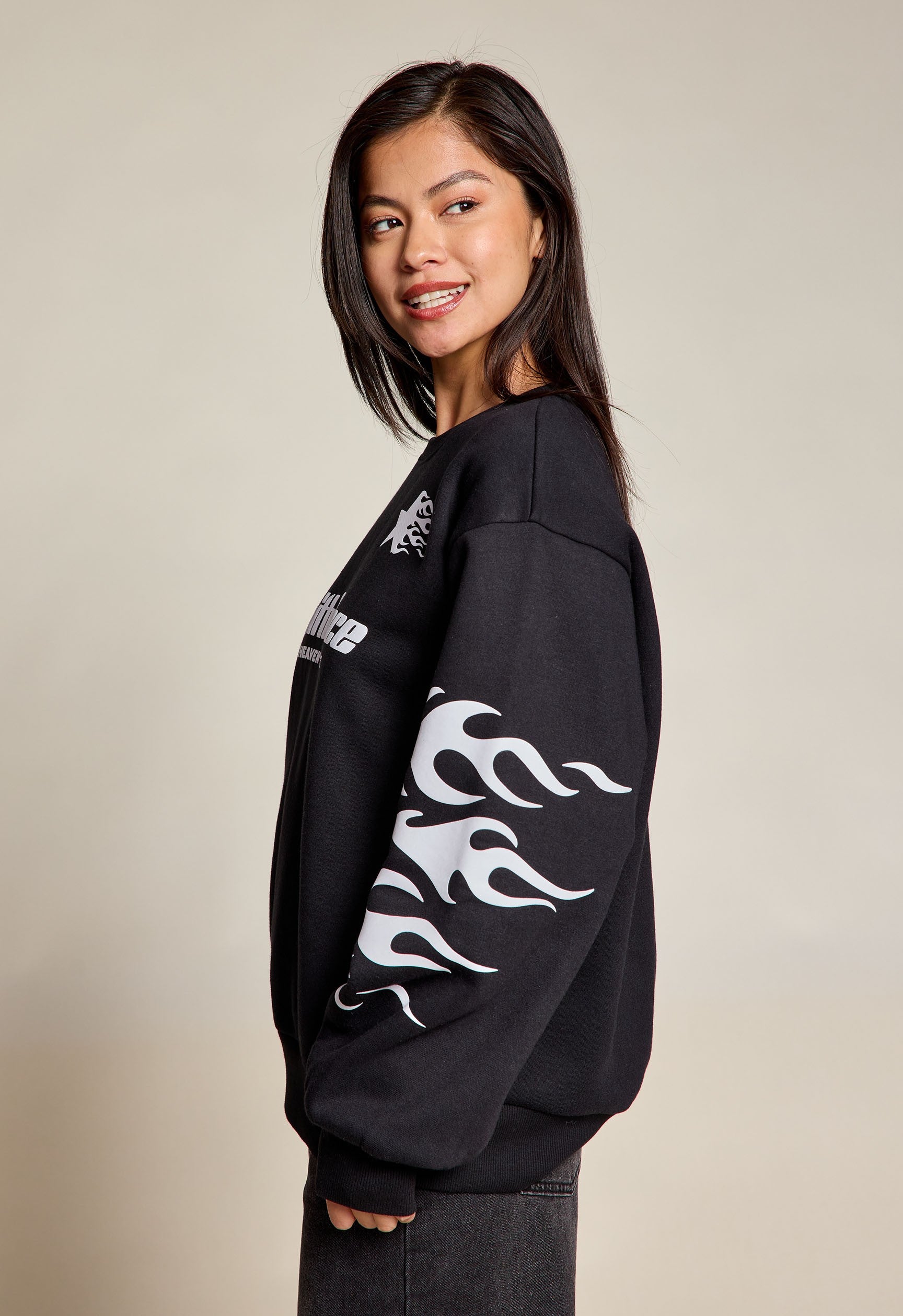 Faith Race - Heaven's Pace Flame Crewneck – RACE QUEEN COUTURE