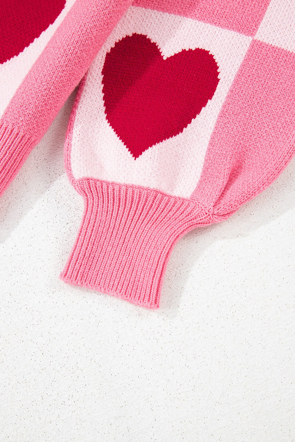 Heart Checkered Valentine Sweater