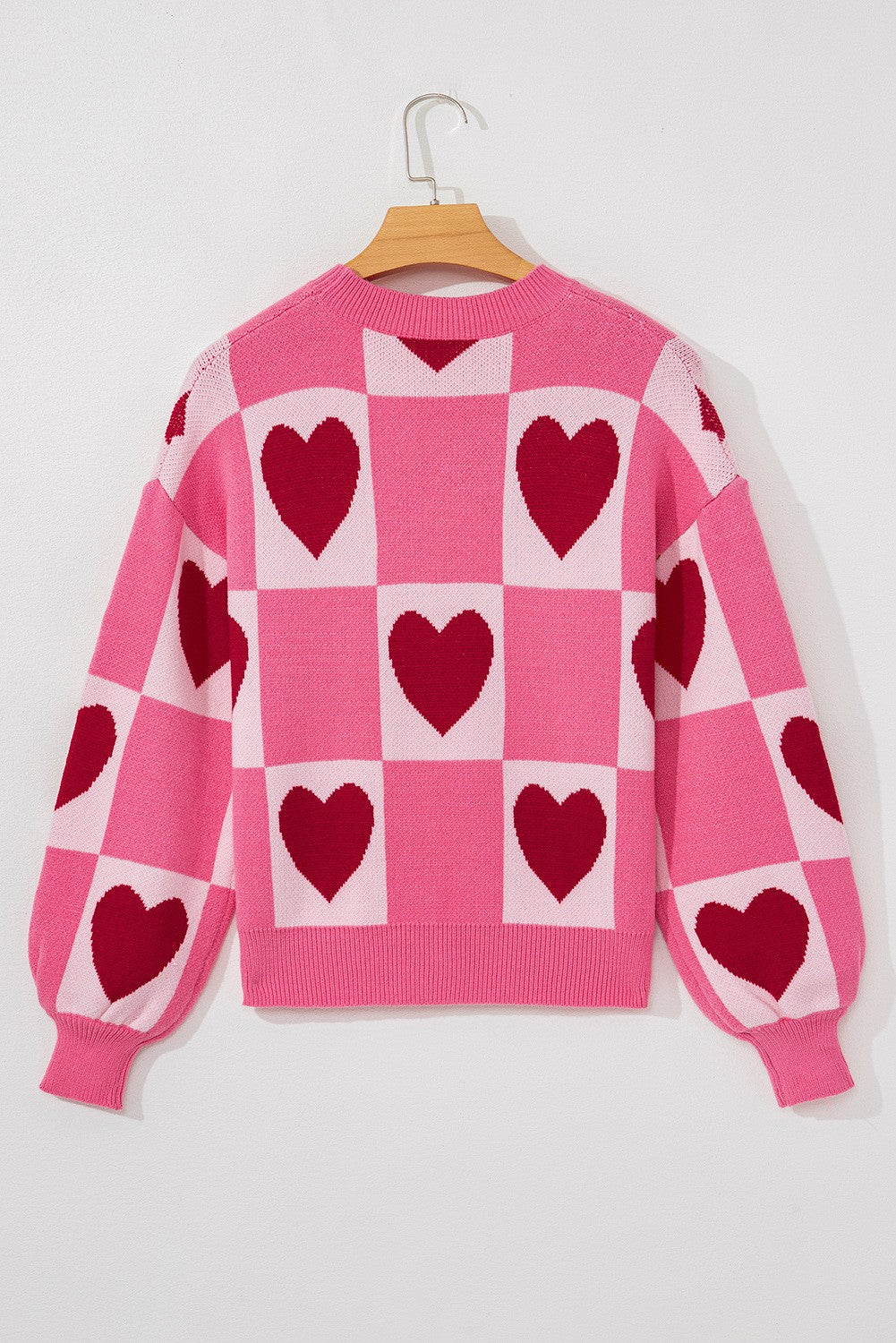 Heart Checkered Valentine Sweater