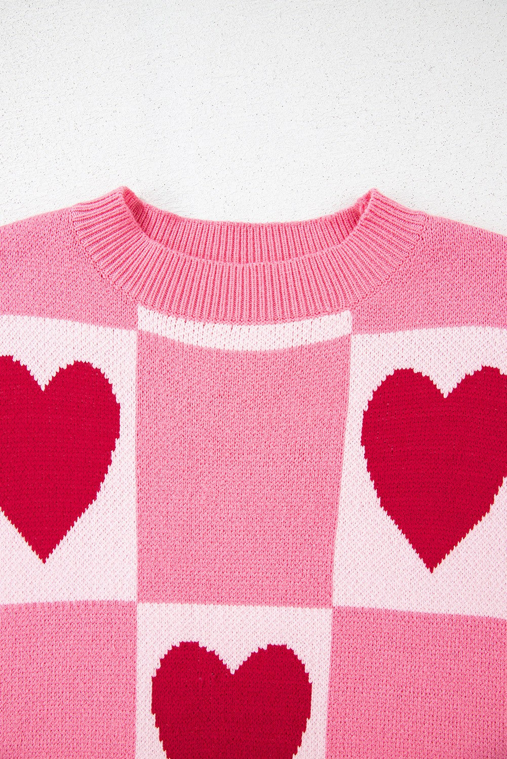 Heart Checkered Valentine Sweater