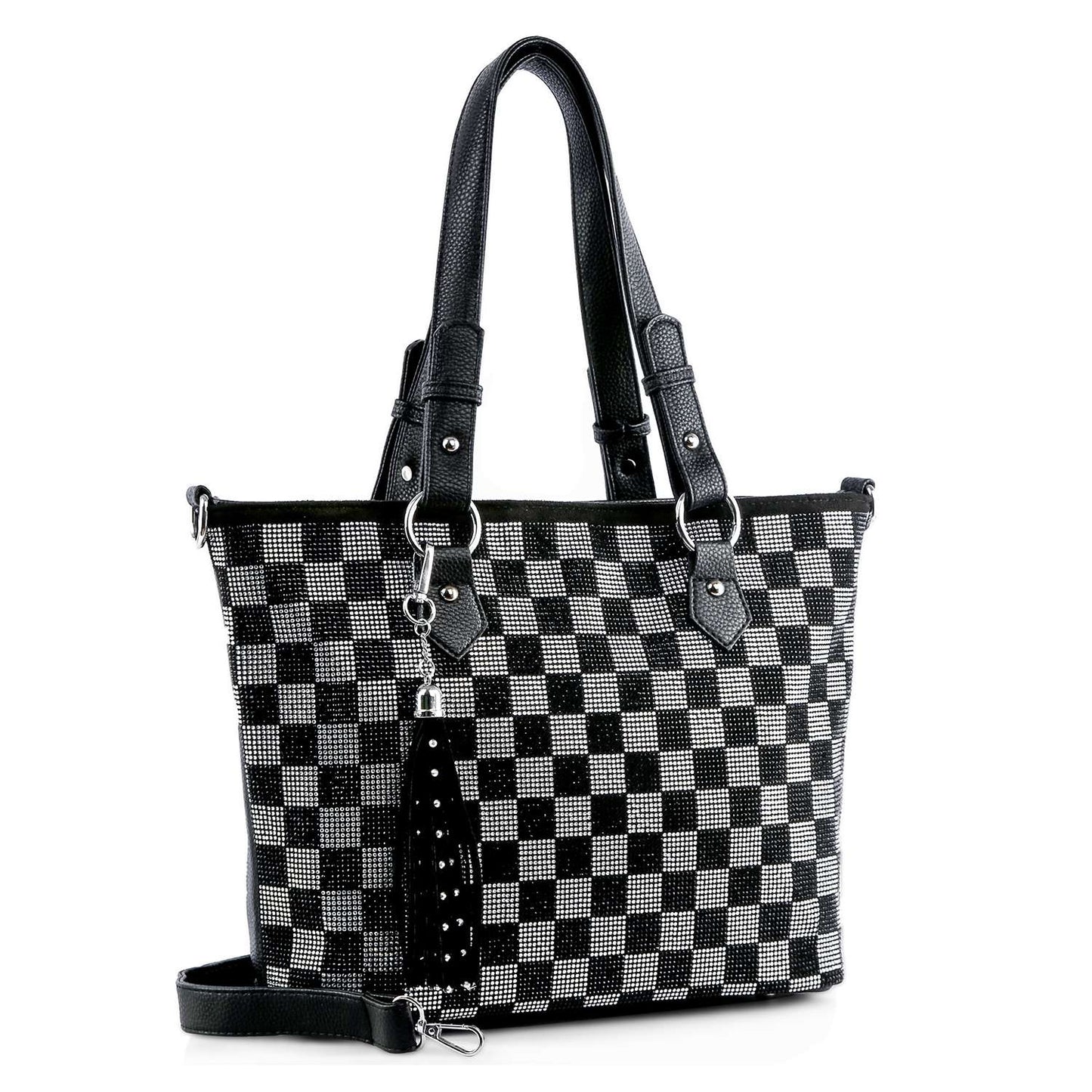 Checkered Bling Handbag