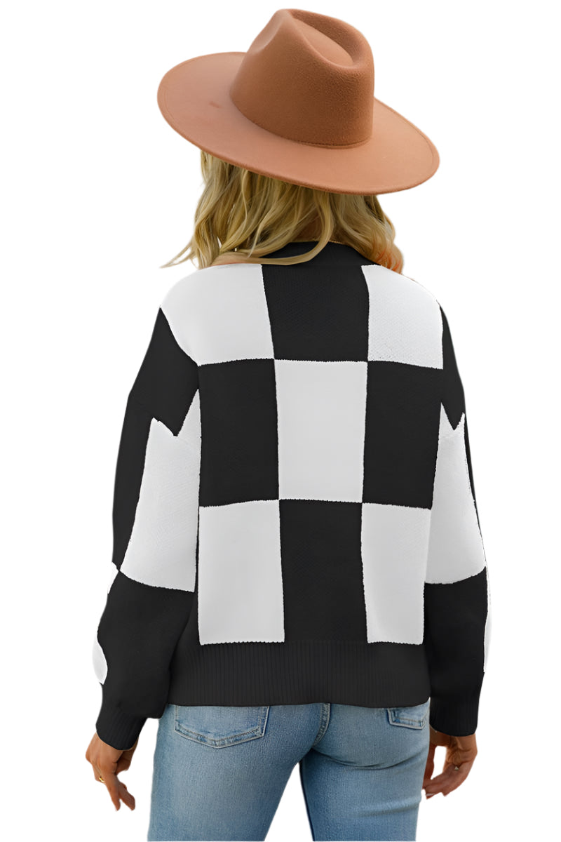 Checkered Sweater - Mariel