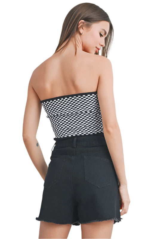 Checkered Tube Top