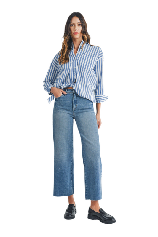 JUST BLACK DENIM - Scissor Cut Wide Leg