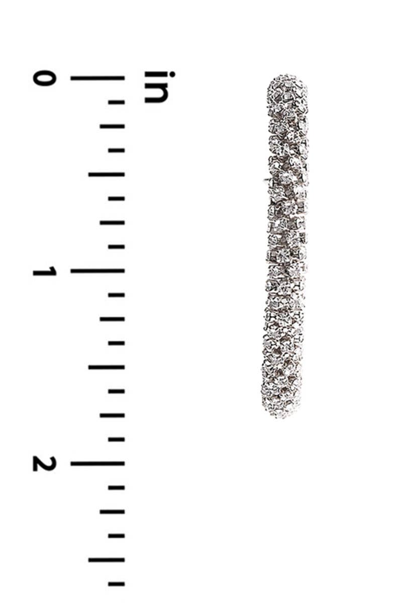 RHINESTONE HOOP EARRINGS