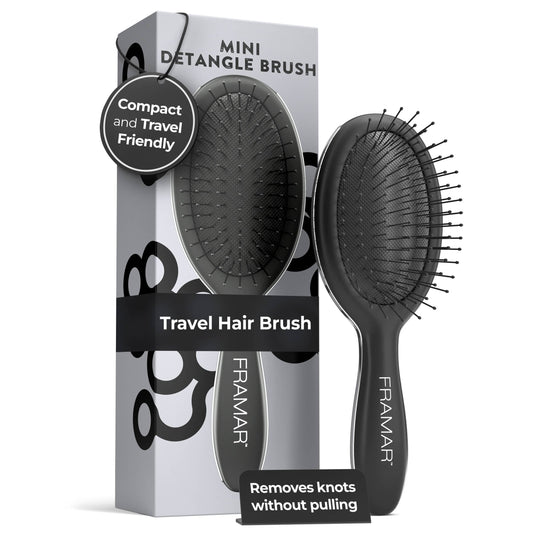 Black Mini FRAMAR Detangling Wet Hair Brush