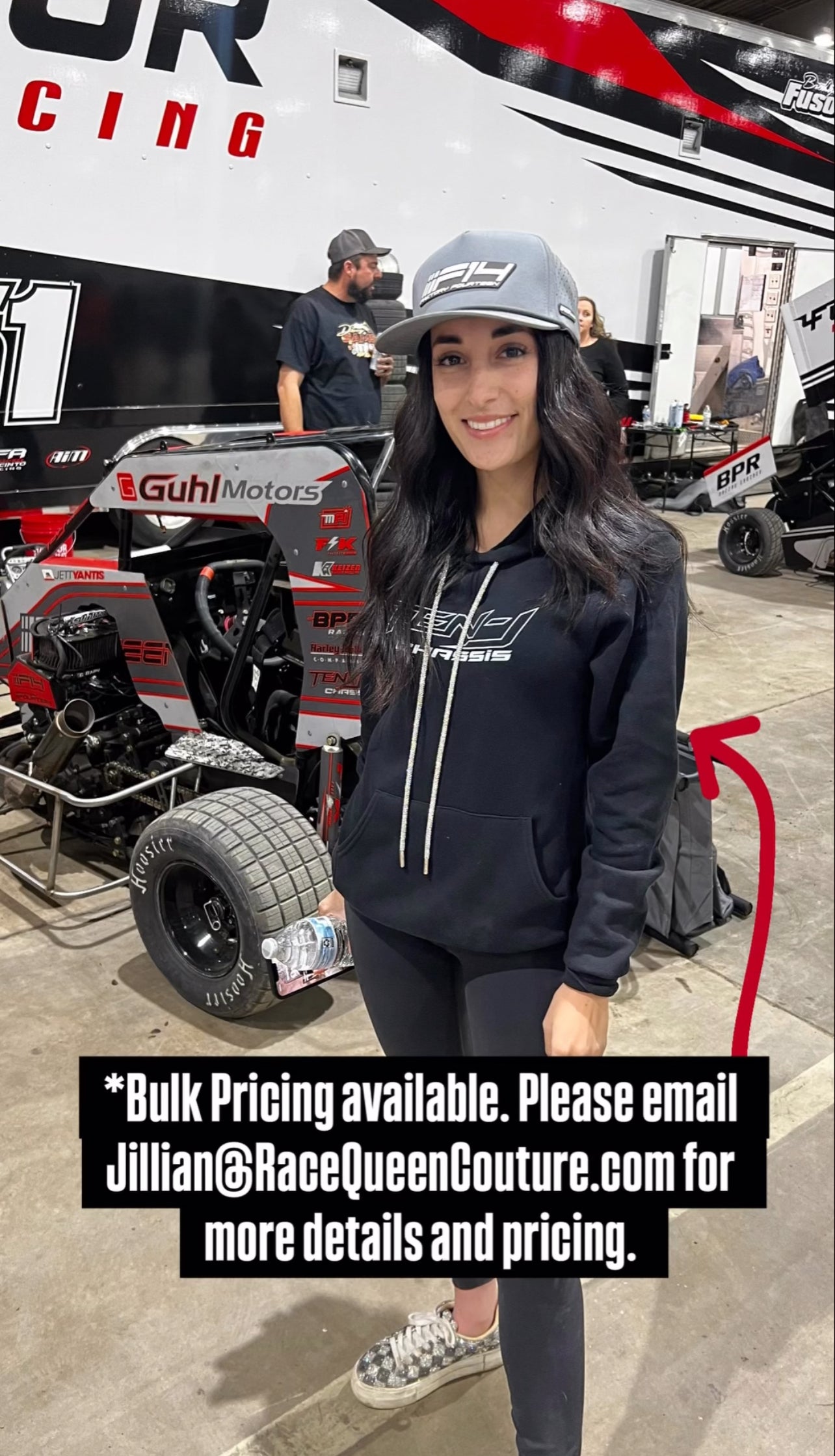 RACE QUEEN COUTURE Custom Signature Hooded Sweatshirt