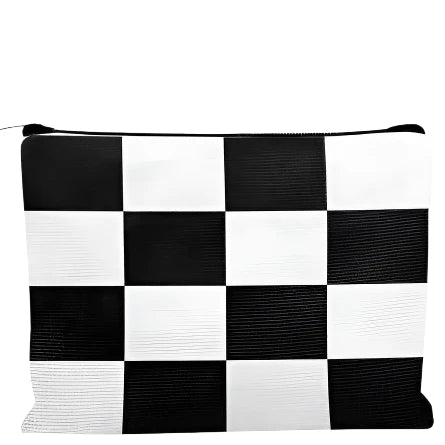 Checkered Cosmetic Bag