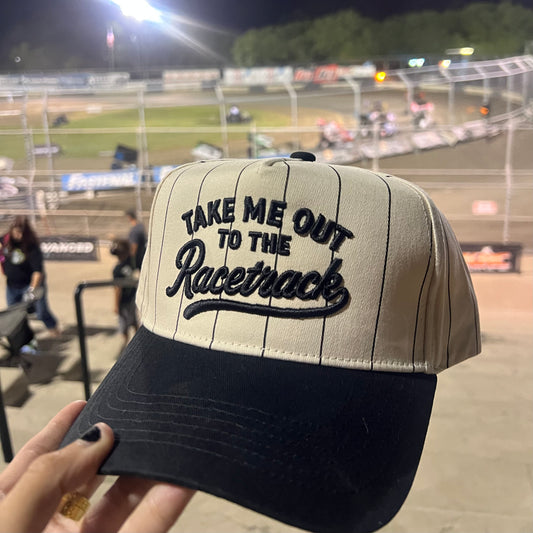 Take Me Out To The Racetrack Pinstripe Hat