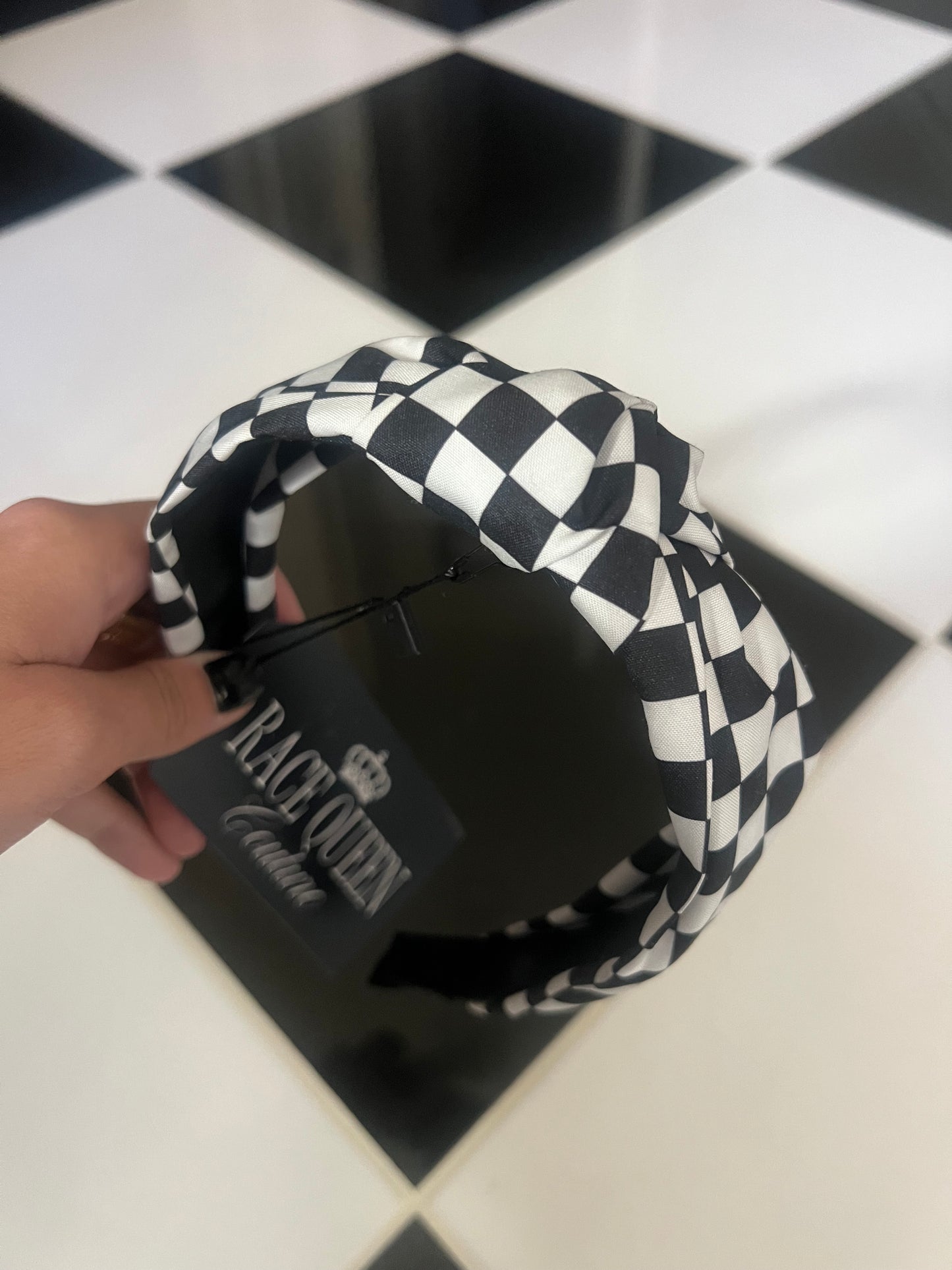 Big Checkered Knot Headband