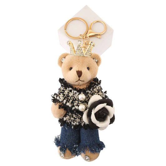 TEDDY BEAR WITH RHINESTONE CROWN