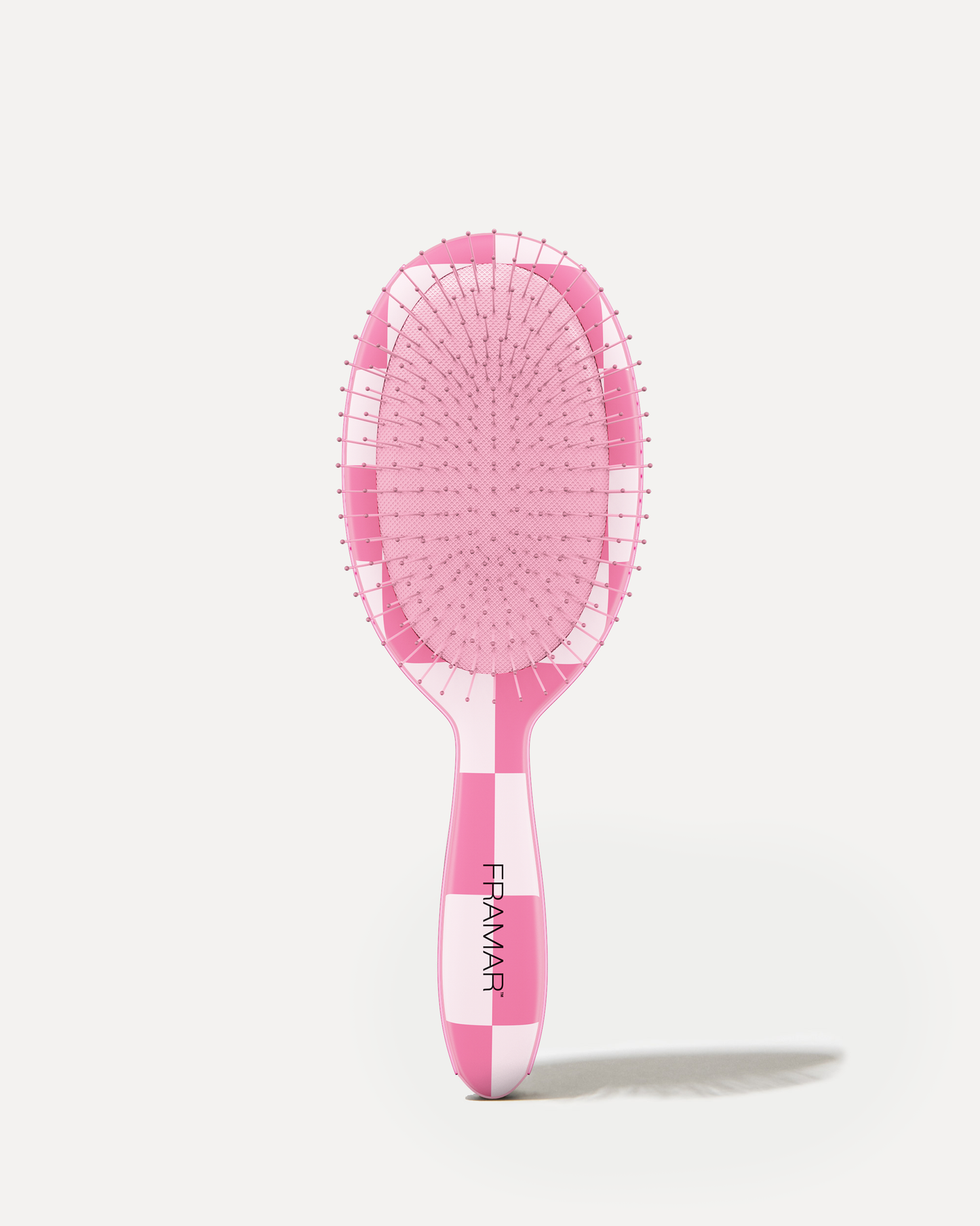 Pink Checkered FRAMAR Detangling Wet Hair Brush