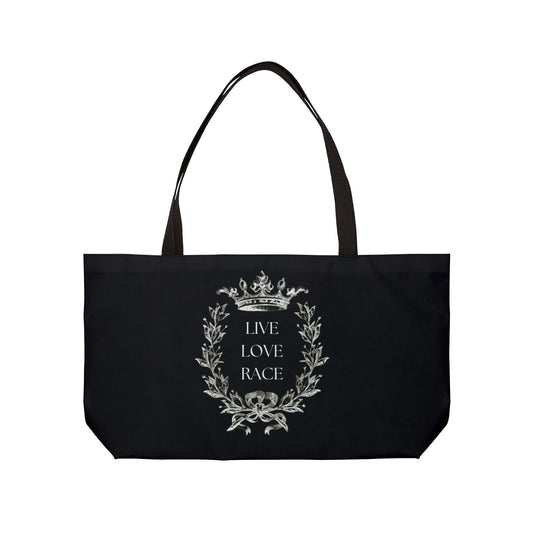 RACE QUEEN COUTURE "Live. Love. Race." - Weekender Tote Bag