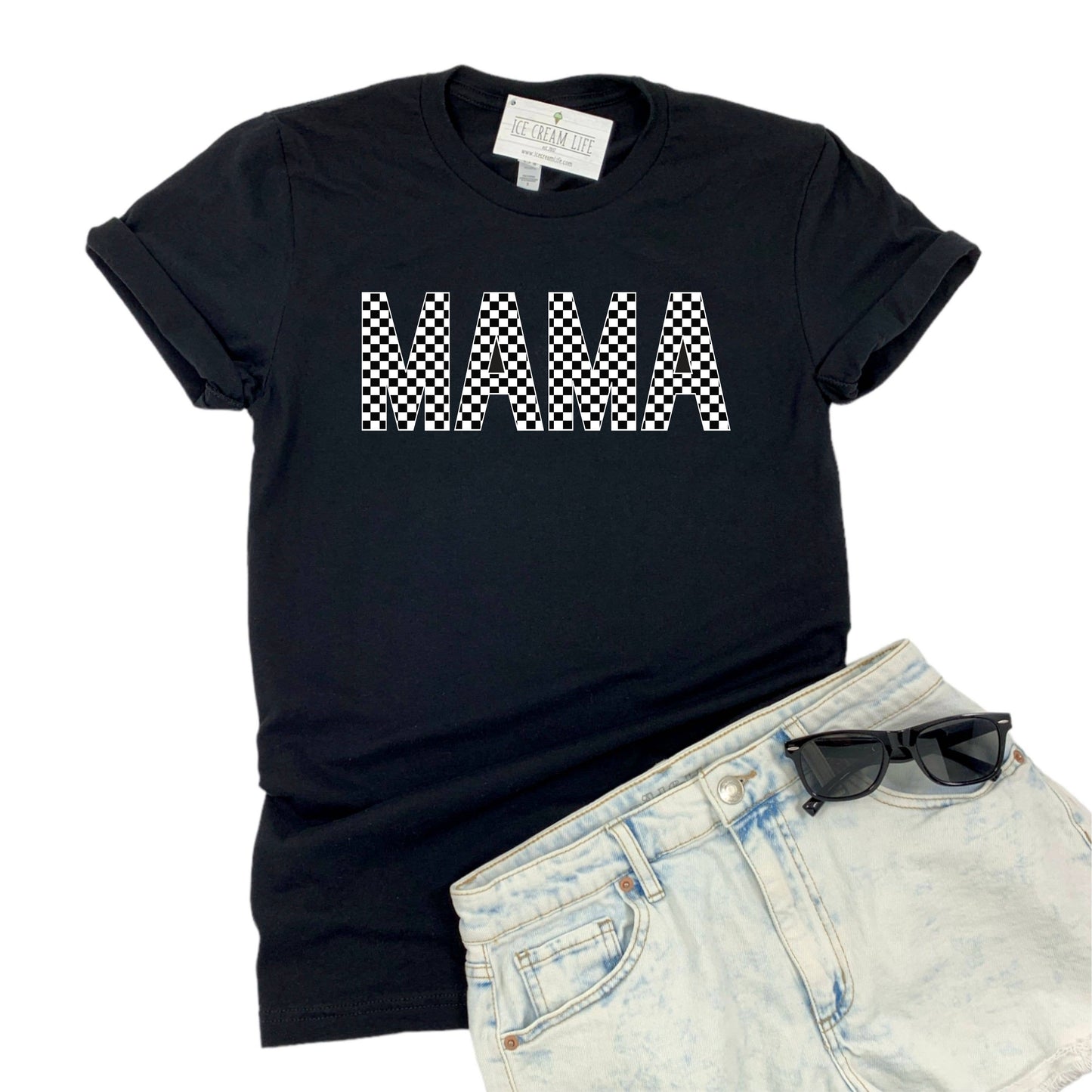 CHECKERED MAMA SHIRT