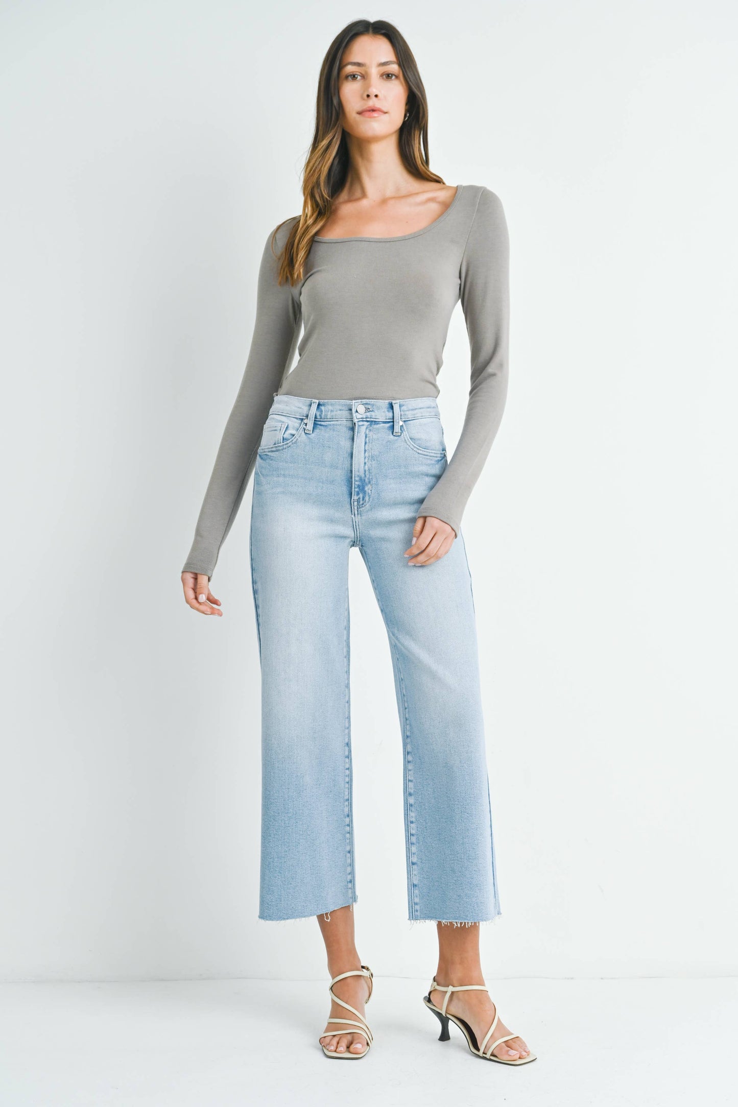 JUST BLACK DENIM - Scissor Cut Wide Leg - LIGHT WASH