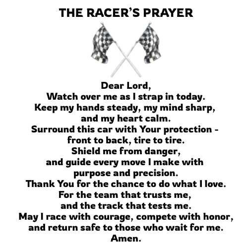 The Racer’s Prayer Sticker