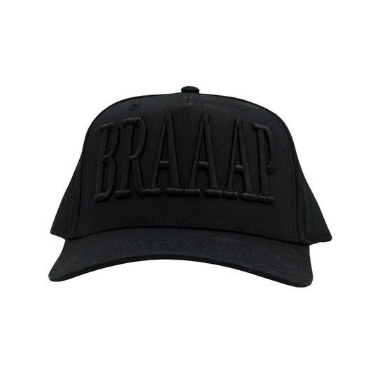 RACE QUEEN COUTURE “BRAAAP” - Black/Black SnapBack Hat