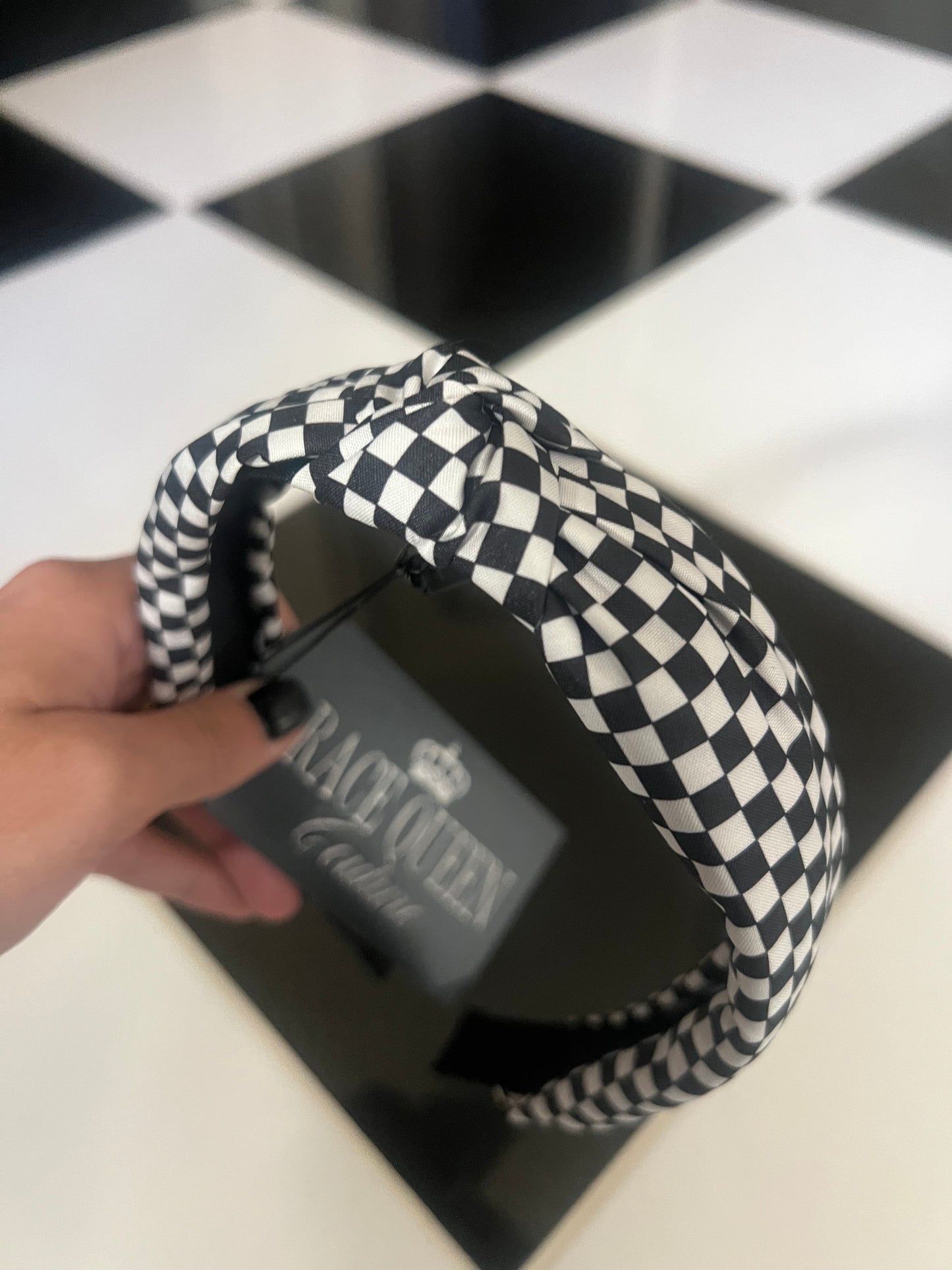 Small Checkered Knot Headband