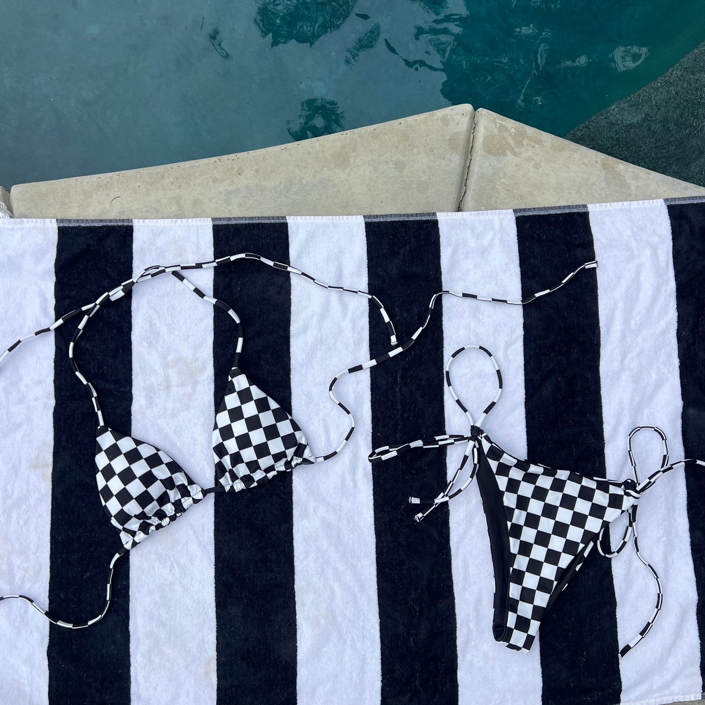 Checkered String Bikini