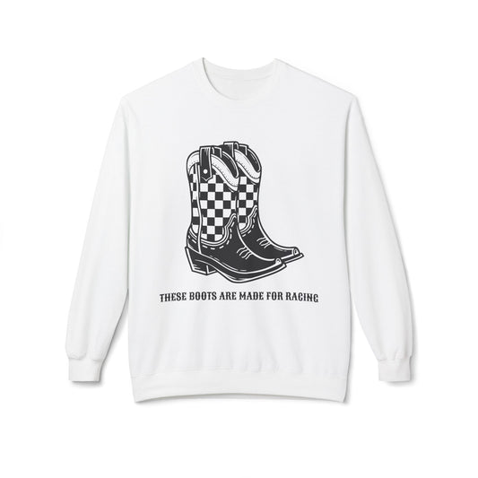 RACE QUEEN COUTURE “These Boots Are Made For Racing” Crewneck