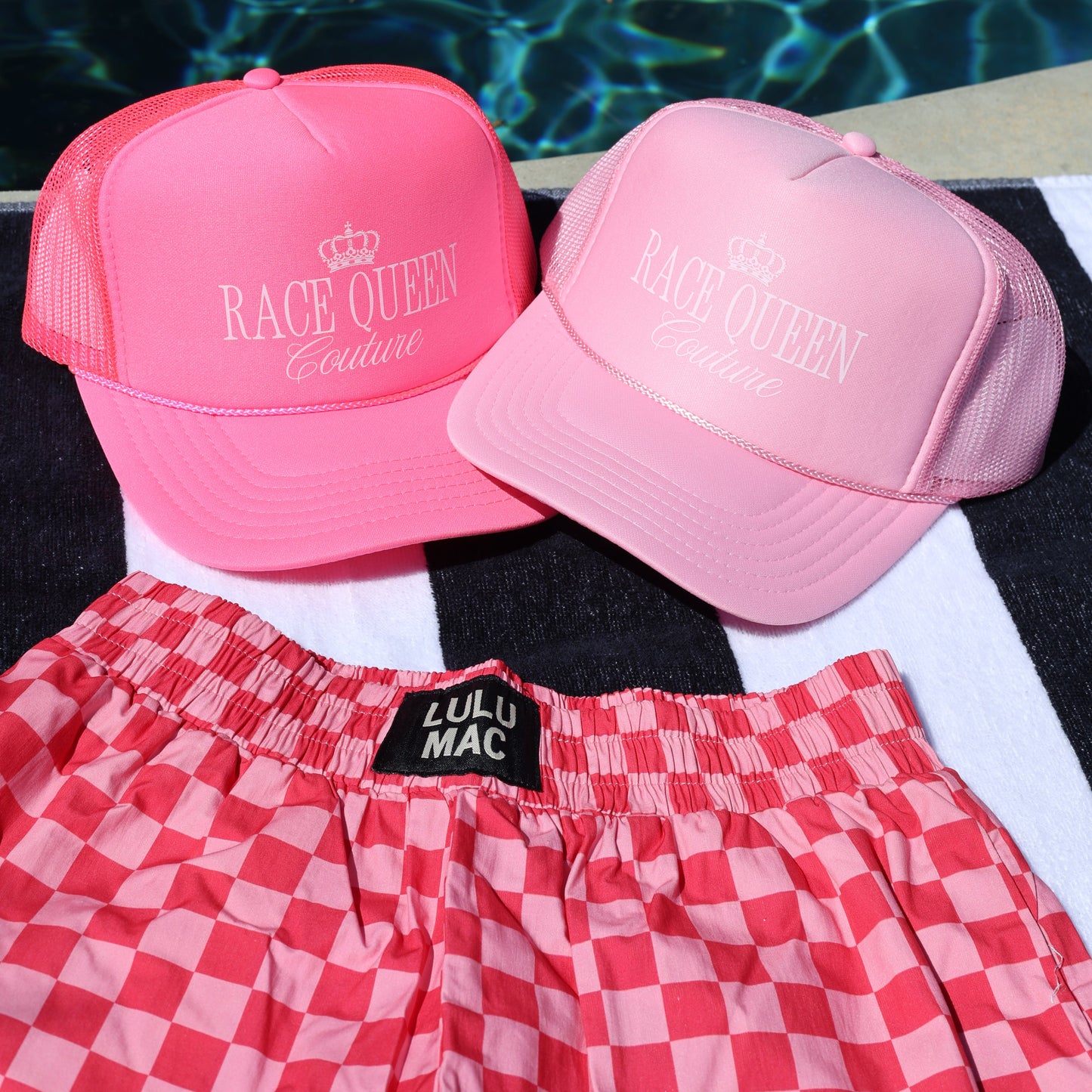 CHECKERED BOXER SHORT - PINK