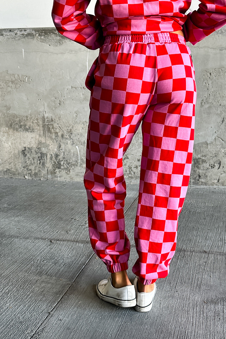 Checkered Joggers - Love Language *PRE-ORDER*