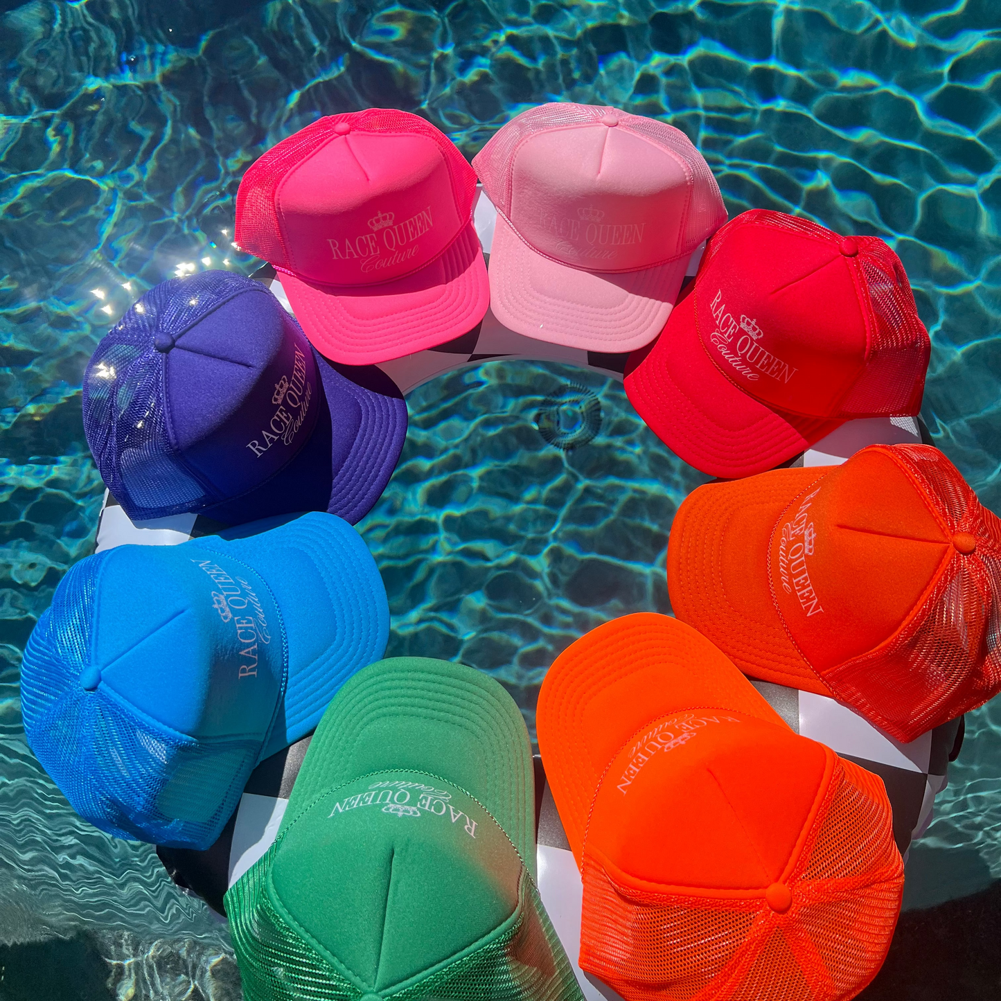 RACE QUEEN COUTURE Colored Trucker Hats