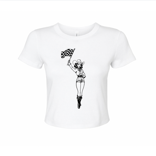 RACE QUEEN COUTURE - Retro Cowgirl Baby Tee