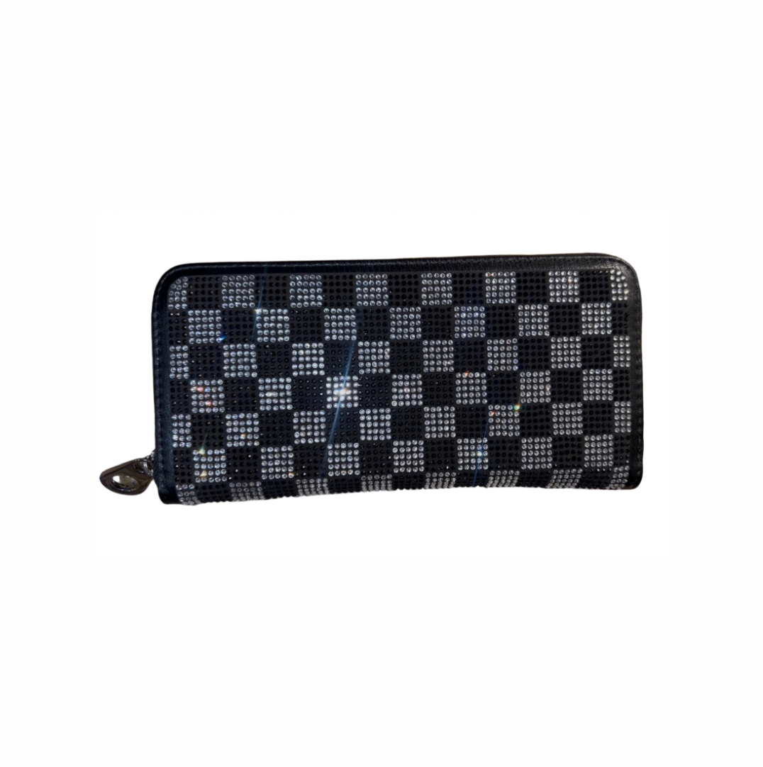Checkered Bling Wallet