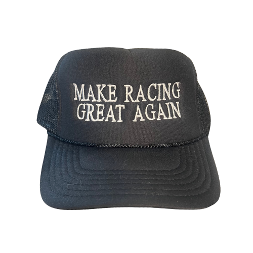 RACE QUEEN COUTURE "MAKE RACING GREAT AGAIN" Trucker Hat - Black
