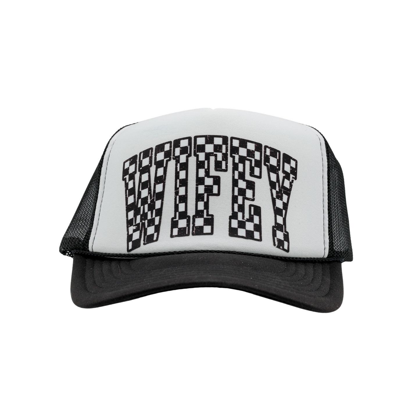 Checkered WIFEY Trucker hat